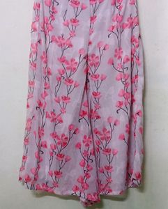 Pink Plazo Full Flared Pants 🩷