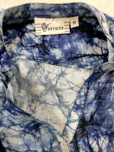 Blue Shibori Print Top