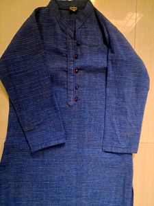 Handloom Cotton Blue Kurti – Elegant &amp; Comfortable