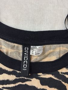 Zebra Print Short Sleeve Top