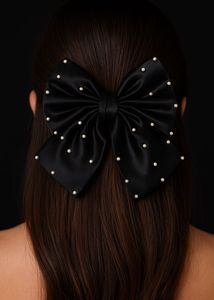 Handmade Black Hair Bow – Never Used