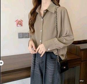 New with tag Pinterest Elegant Beige Button-Down S