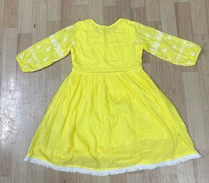 Yellow Embroidered Dress.