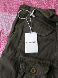 Olive Green Cargo Pants - 28 inches