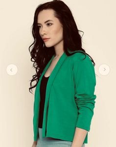 AND Green Open Front Shrug