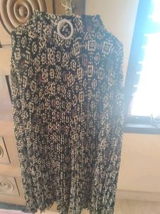 Printed Pleated Skirt