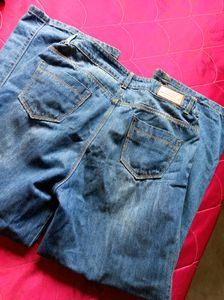 Blue Denim Baggy Jeans