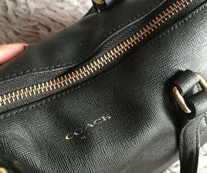 Auth COACH Saffiano Leather Mini Satchel Bag