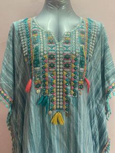 Boho Embroidered Kaftan Set
