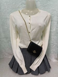 white cute cardigan 🤍