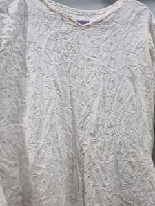 White Embroidered Kurti