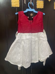 Red &amp; White Frock