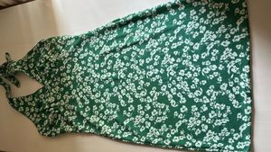Green Halter Neck Dress 👗