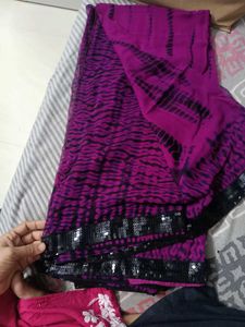 pure viscose Purple shibori Saree