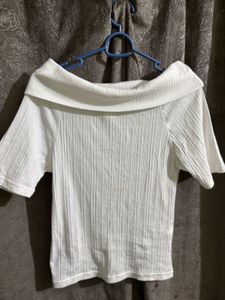 Off-Shoulder White Top