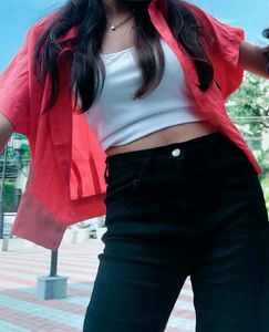 Coral Short Sleeve Blouse