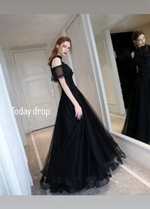 Luxury brand-new without tag, black lace up, Dress