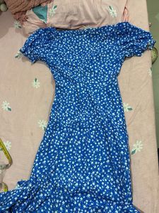 Blue Floral Mini Dress