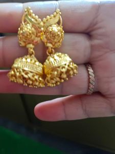 Golden Jhumka Earrings