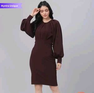 Burgundy Sheath Dress