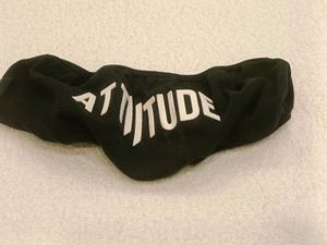 "Attitude" Graphic Cloth Face Mask – Bold Black &amp;