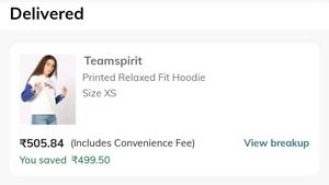 Stylish White Hoodie (Little Bit Stain On Back)