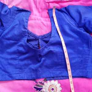 Two shades saree with blouse