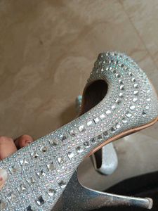 Silver Sparkle Heels