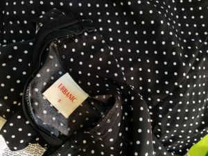 Polka Dot short flared black dress