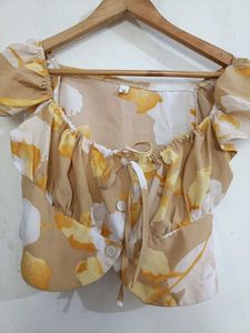 Beige Yellow Top