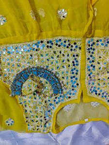 Yellow Floral Embroidered Top