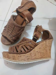 Carlton London Textured Wedges With Ankle-Loop