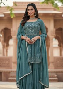 beautiful sequins work dress set