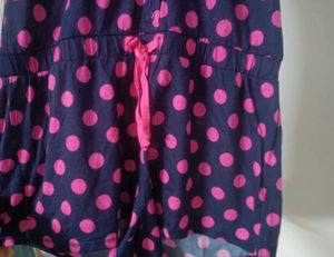 Cute Polka Dot JUMPSUIT with Animal Cap