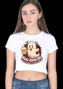 Cute Boo-Raacha Graphic - Crop Top