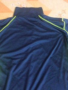 Athletic Training Shirt - Navy &amp; Neon Green
