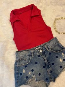Chic Red Cami Top