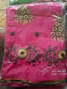 Embroidered Saree 4pc Combo