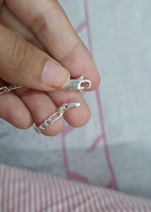 Real Silver Link Ring Chain
