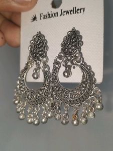Silver Tone Drop Earrings