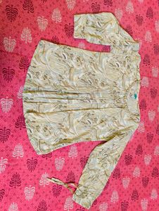 Patterned Long Sleeve Blouse
