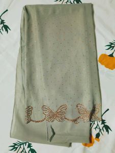 Chiffon Shimmer Butterfly Stone Work Hijab