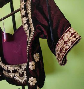 Bridal Velvet Blouse, New With Tag