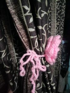 Curtain holder - Pink Flower