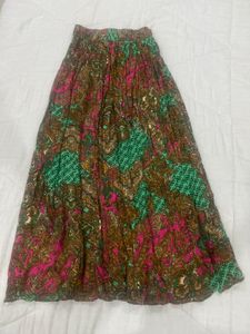 Vintage Boho Paisley Maxi Skirt
