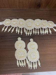 Pearl Choker & Earring Set