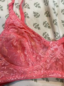 Pink Lace Bra