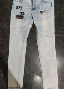 Distressed Light Wash Jeans