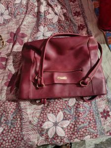Burgundy Tote Bag