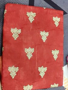 Embroidery Chandari Red-purple Suit